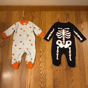 Simple Joys by Carter’s Baby 2-Pack Halloween Snap Cotton Footed Sleep and Play
